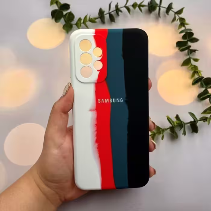قاب گوشی Galaxy A23 4G سامسونگ سیلیکونی پاک کنی سورا SORA رنگین کمانی کد 80053
