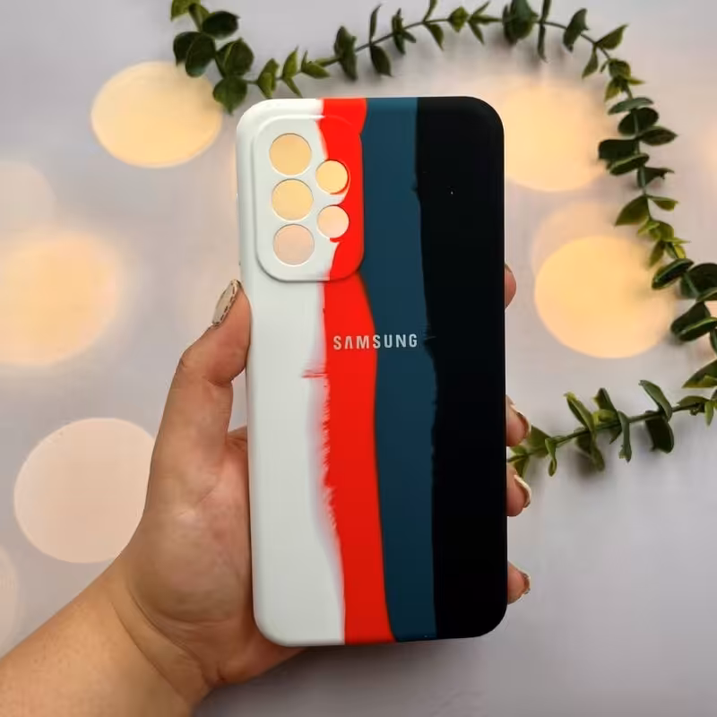 قاب گوشی Galaxy A23 4G سامسونگ سیلیکونی پاک کنی سورا SORA رنگین کمانی کد 80053