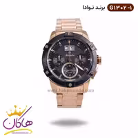 ساعت مردانه نوادا رز گلد صفحه مشکی | G 1302/1