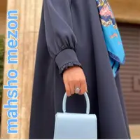 مانتو عبایی کرپ الیزه مدل متینا  با آستین برش جدا ماه شو مزون