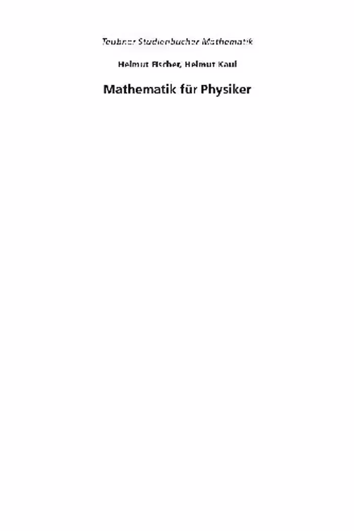 خرید و دانلود نسخه کامل کتاب Mathematik fuer Physiker, Band 1