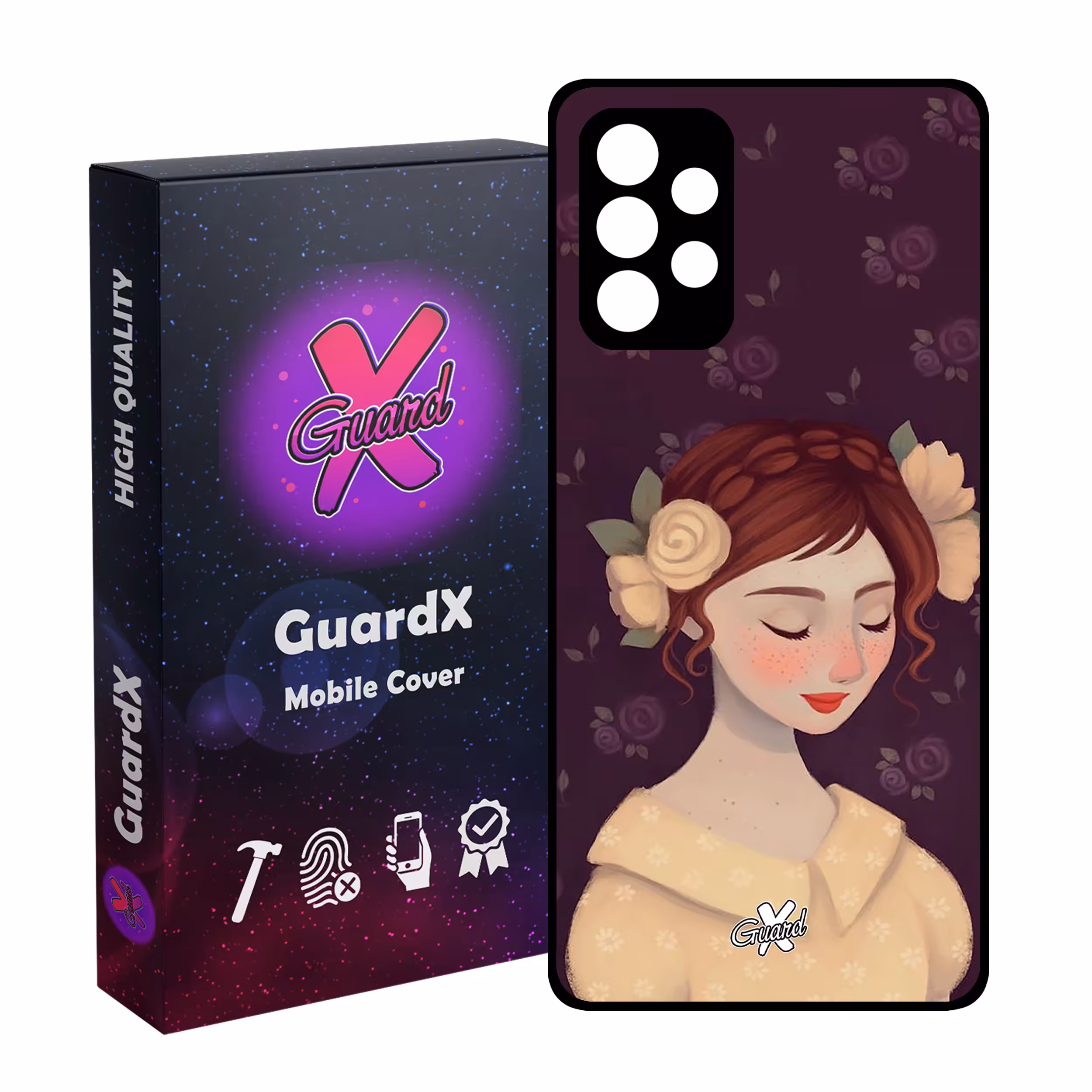 کاور گارد ایکس طرح Girl مدل Glass10325 مناسب برای گوشی موبایل سامسونگ Galaxy A53