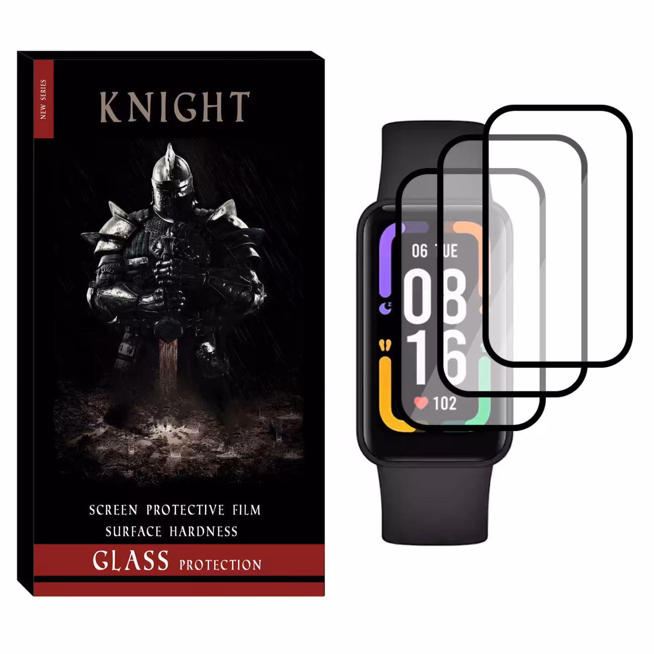 محافظ صفحه نمایش نانو نایت مدل NKT مناسب برای ساعت هوشمند شیائومی Redmi Smart Band Pro بسته سه عددی
