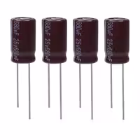 خازن الکترولیت 680 میکروفاراد 25 ولت آکسبوم مدل TEC-68125 بسته 4 عددی 
