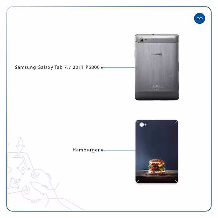 برچسب پوششی ماهوت مدل Hamburger مناسب برای تبلت سامسونگ Galaxy Tab 7.7 2011 P6800