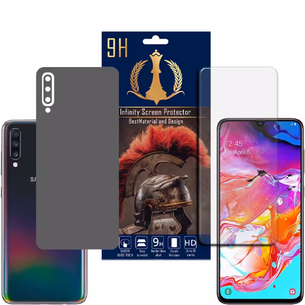 برچسب پوششی اینفینیتی مدل PRO MAX مناسب برای گوشی موبایل سامسونگ Galaxy A70 / A70S به همراه محافظ صفحه نمایش