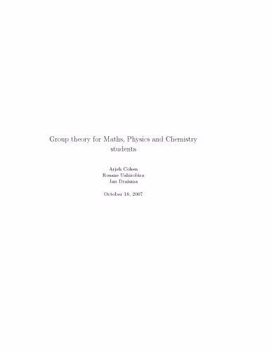 خرید و دانلود نسخه کامل کتاب Group theory for Maths, Physics and Chemistry students [Lecture notes]