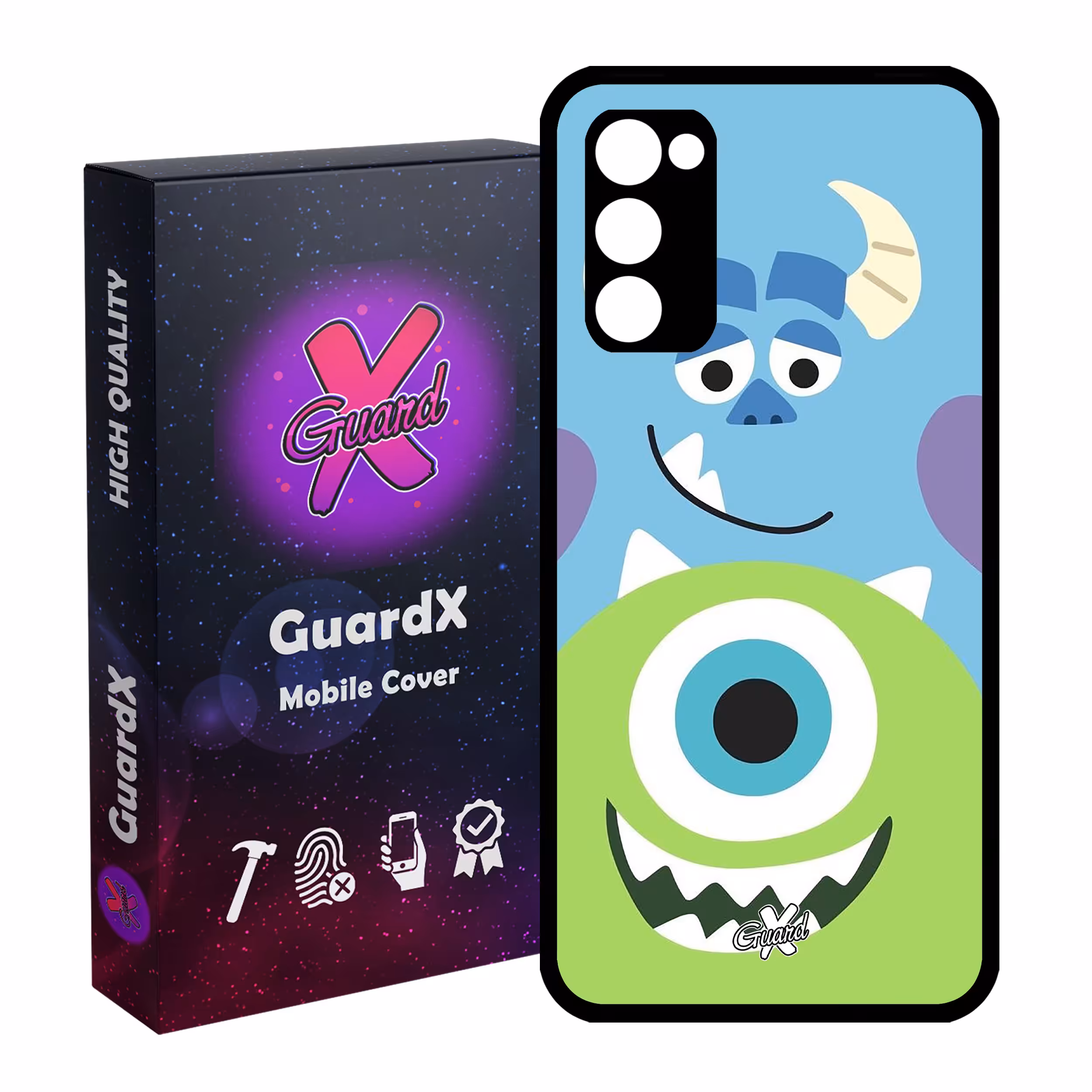 کاور گارد ایکس طرح هیولاها مدل Glass10389 مناسب برای گوشی موبایل سامسونگ Galaxy S20 FE
