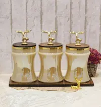 بانکه کمرباریک کاراملی مستطیل 3 عددی دلوین