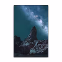 تابلو شاسی گوفی مدل کهکشان و صخره طبیعت فوق العاده زیبا طرح Sky and Rock 4K کد NATURE52 | دنیای قاب