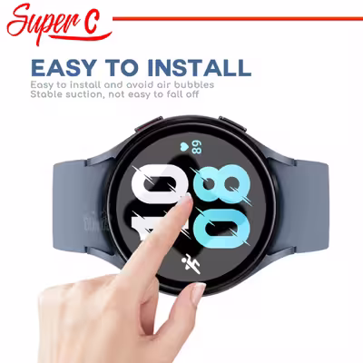 محافظ صفحه نمایش شیشه ای سوپرسی مدل SH-SC مناسب برای ساعت هوشمند شیائومی Watch S1 Active بسته دو عددی
