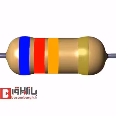 مقاومت 62 کیلو اهم 1/4 وات 5 درصد