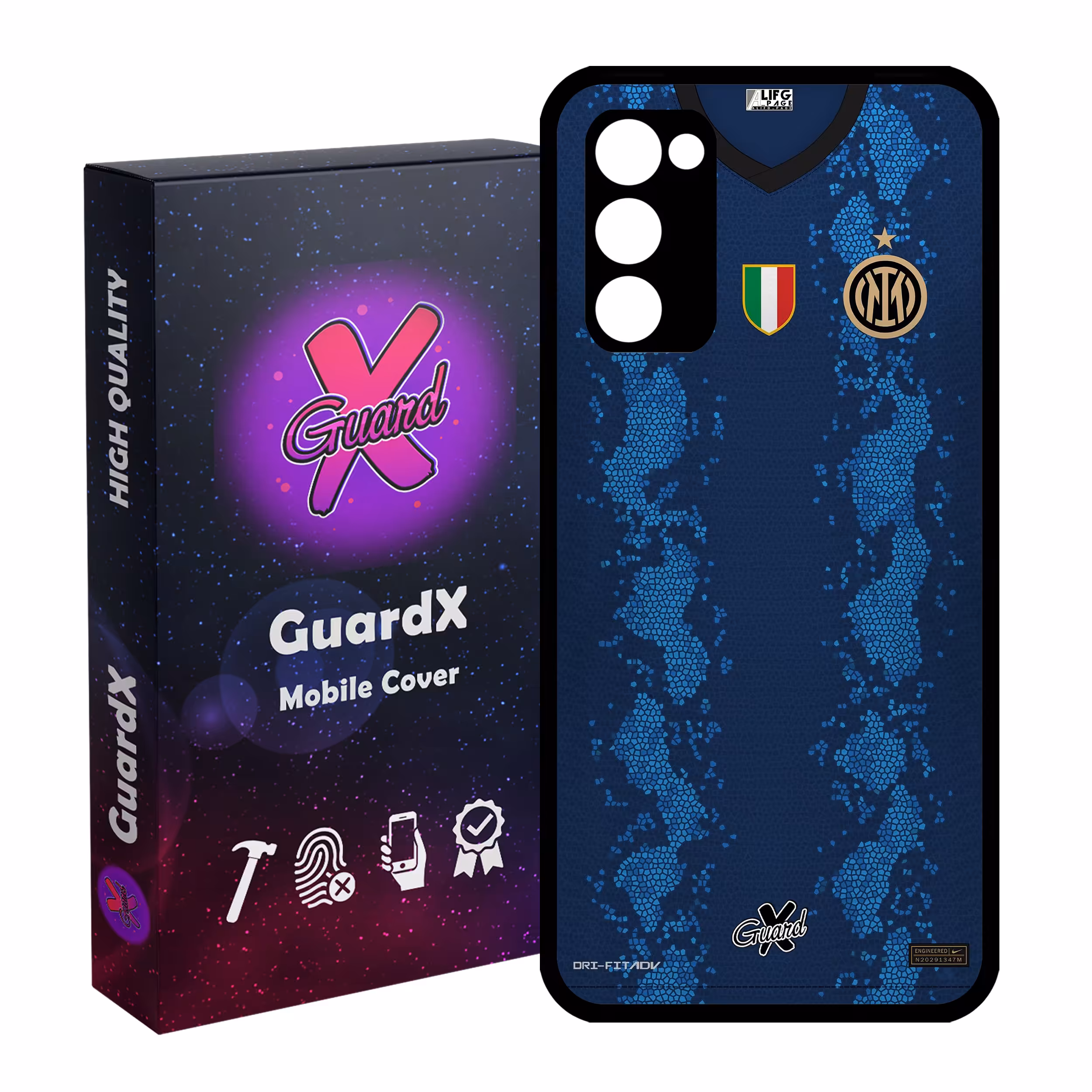 کاور گارد ایکس طرح Inter Milan مدل Glass10400 مناسب برای گوشی موبایل سامسونگ Galaxy S20 FE