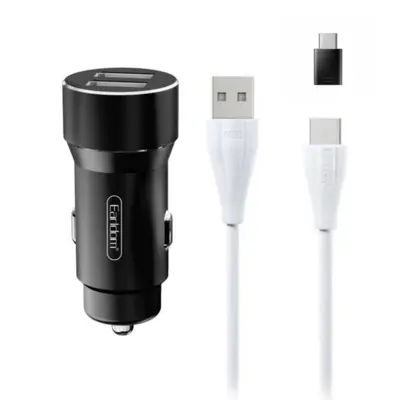 شارژر فندکی ارلدام مدل ES-CC4 به همراه کابل تبدیل USB-C /microUSB