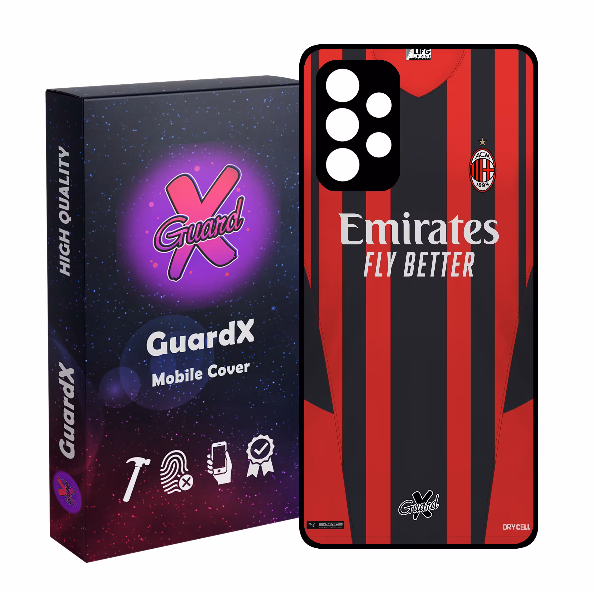 کاور گارد ایکس طرح AC Milan مدل Glass10399 مناسب برای گوشی موبایل سامسونگ Galaxy A32 5G
