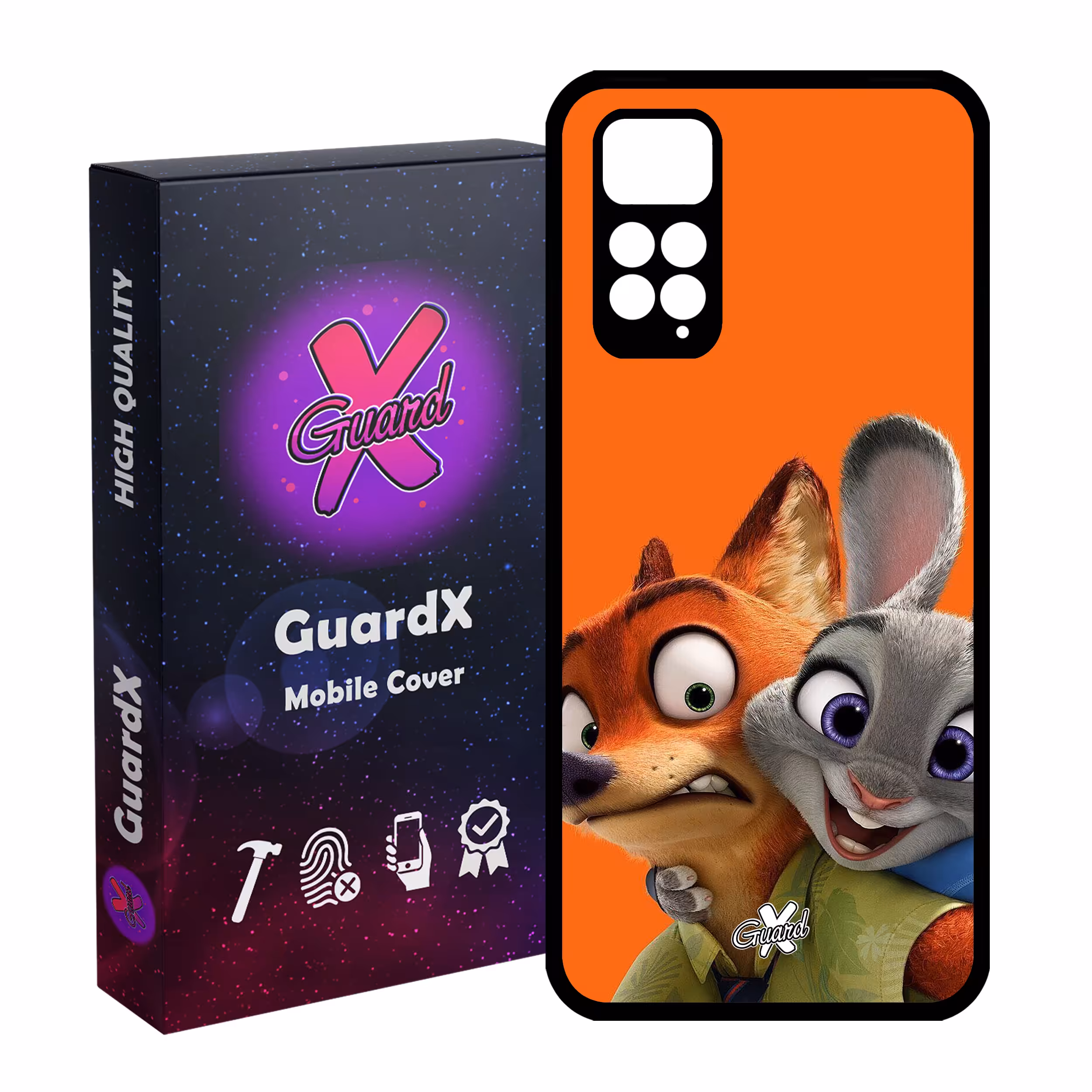 کاور گارد ایکس طرح Zootopia مدل Glass10047 مناسب برای گوشی موبایل شیائومی Redmi Note 11S/ Note 11 4G