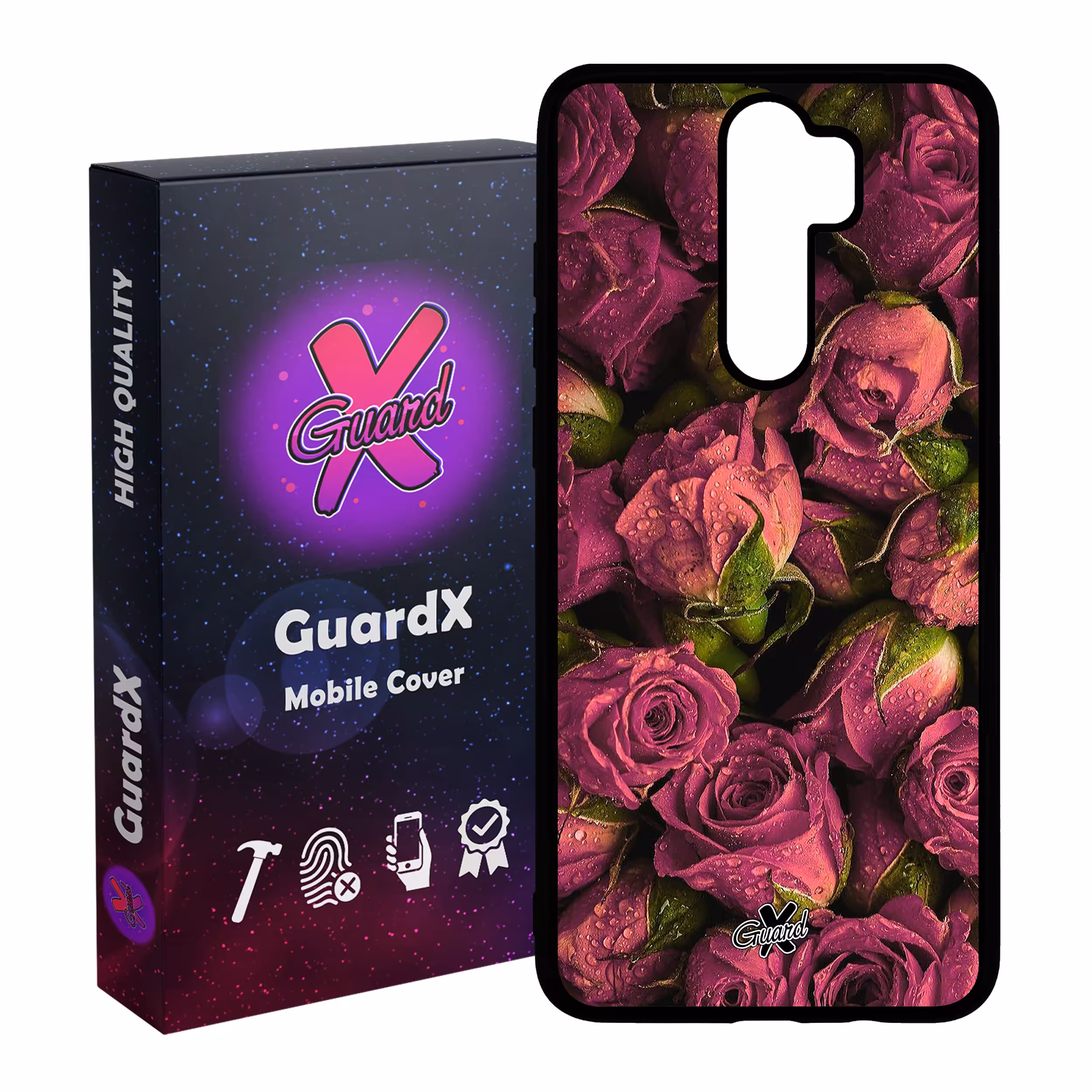 کاور گارد ایکس طرح Flower مدل Glass10006 مناسب برای گوشی موبایل شیائومی Redmi 9 / 9 Prime