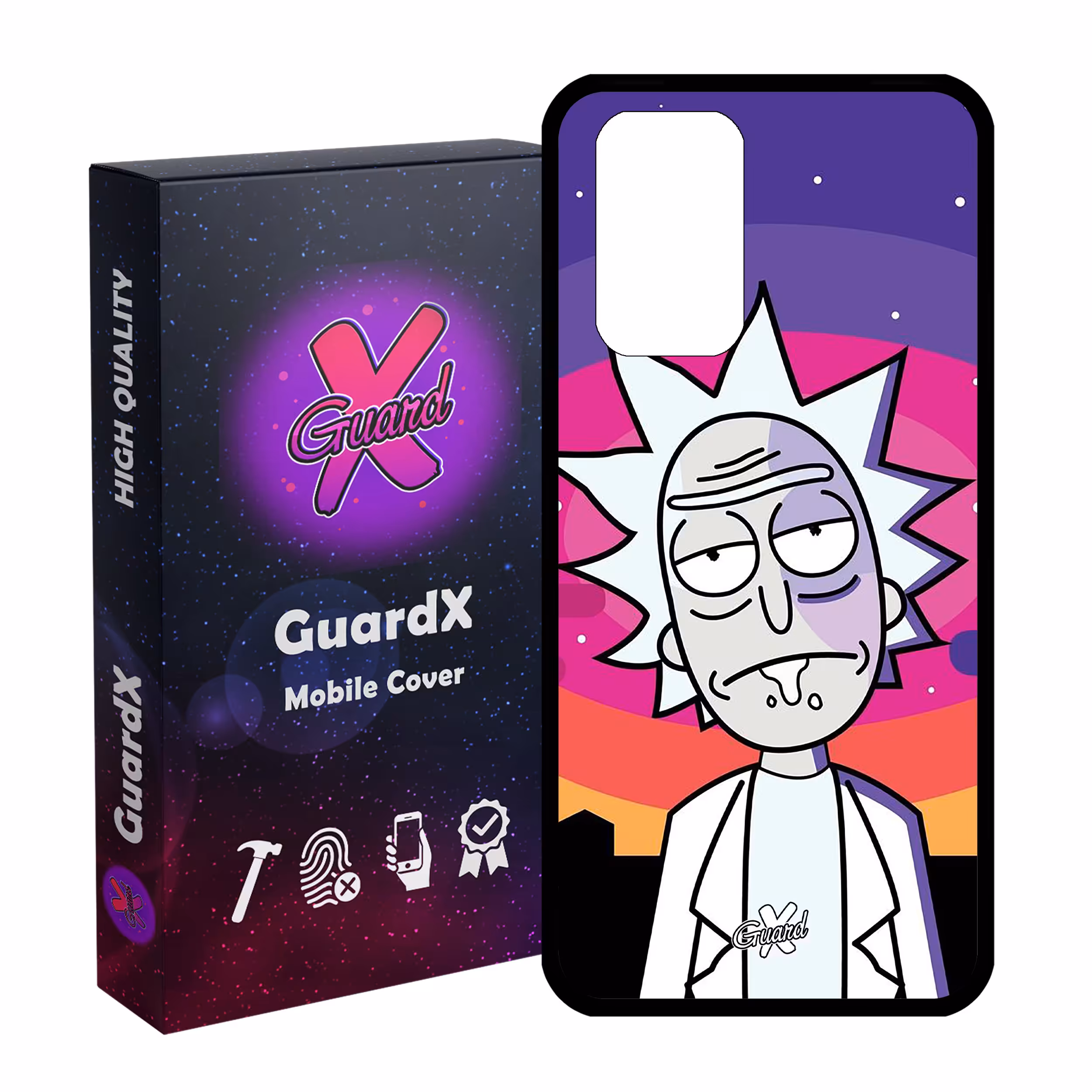 کاور گارد ایکس طرح Rick and Morty مدل Glass10099 مناسب برای گوشی موبایل شیائومی Redmi Note 10 Pro / Note 10 Pro Max