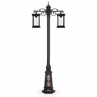 چراغ حیاطی ایستاده دو شاخه شب تاب مدل روناک کد SH-109321120