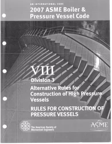 󾕇 دانلود کتاب 2007 Bpvc Section VIii - Rules For Construction Of Pressure Vessels Division 3 - Alternative Rules High Pressure Vessels, 2007 - دانلود کتاب های دانشگاهی