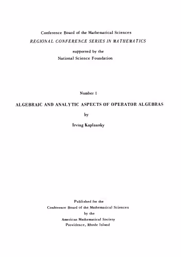 خرید و دانلود نسخه کامل کتاب Algebraic and analytic aspects of operator algebras