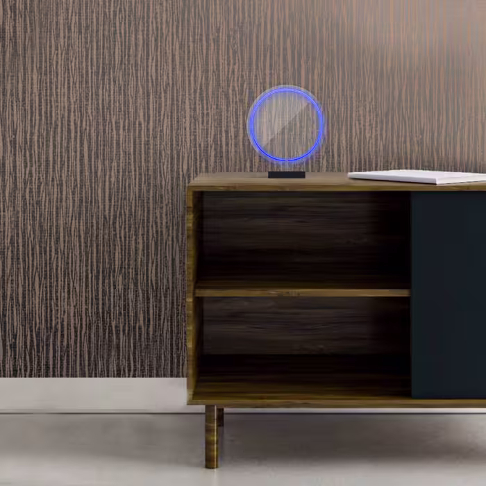 چراغ رومیزی ریموت دار مدل CIRCLE-GL_BL-GLASS
