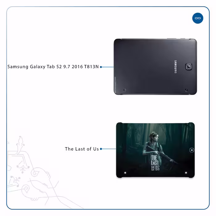برچسب پوششی ماهوت مدل The Last of Us مناسب برای تبلت سامسونگ Galaxy Tab S2 9.7 2016 T813N