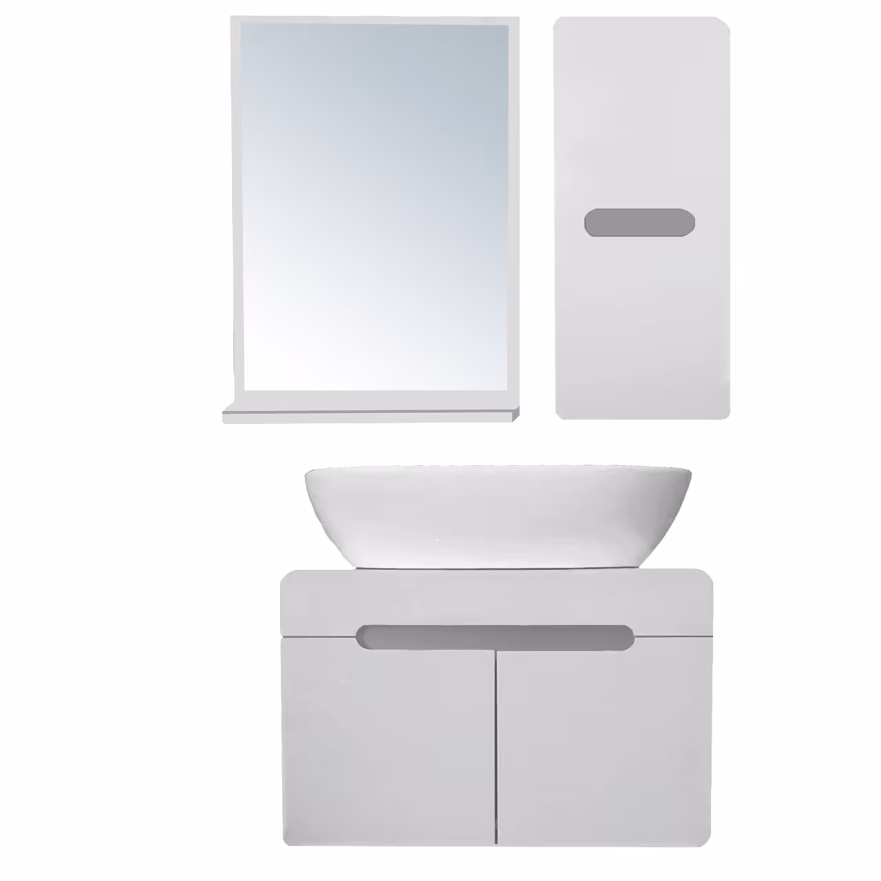 ست کابینت و روشویی مدل lu604005 به همراه اینه و باکس