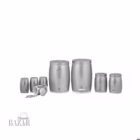 سرویس جهیزیه 8 پارچه خمره ای نقره ای متالیک بهازکالا 16350047