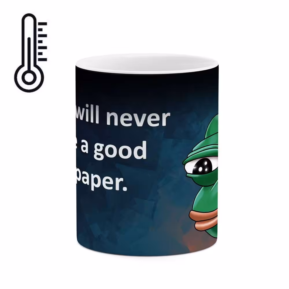 ماگ حرارتی طرح Pepe the frog استیکر مدل mgph12554