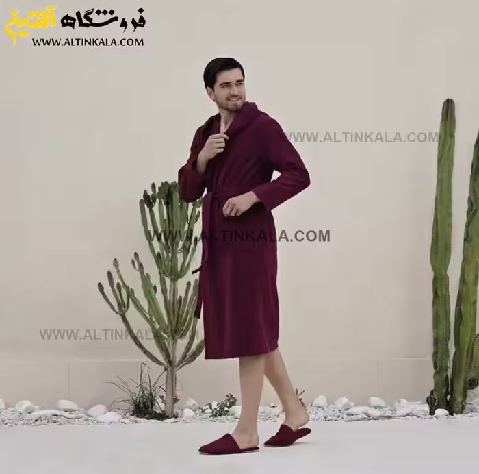 حوله تنپوش بامبو برند رزیتکس زرشکی سایز 115