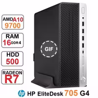 مینی کیس HP EliteDesk 705 G4 SFF A10-9700 رم16