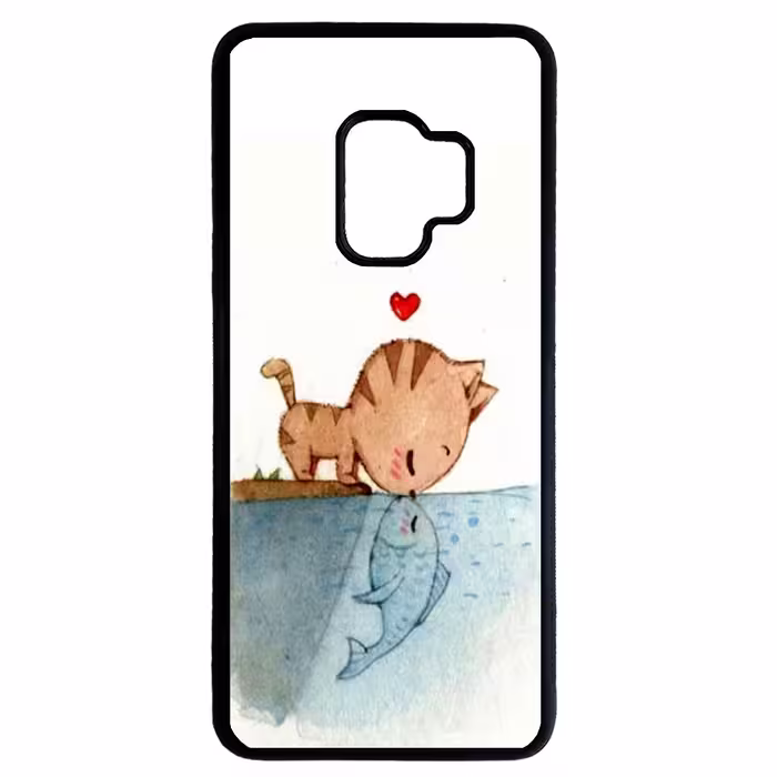 کاور طرح ماهی و گربه کد 9099 مناسب برای گوشی موبایل سامسونگ galaxy s9