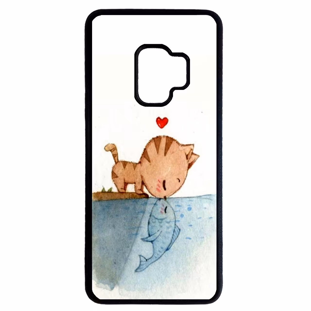 کاور طرح ماهی و گربه کد 9099 مناسب برای گوشی موبایل سامسونگ galaxy s9