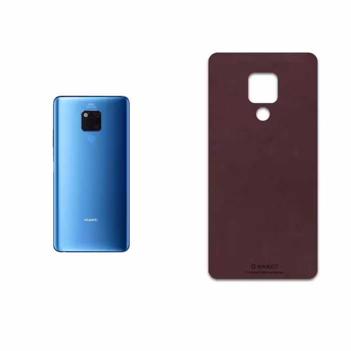 برچسب پوششی ماهوت مدل Matte-Dark-Brown-Leather مناسب برای گوشی موبایل هوآوی Mate 20 X