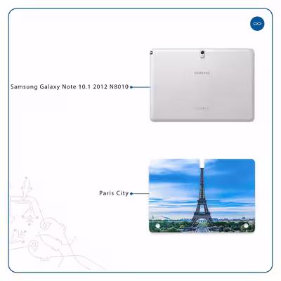 برچسب پوششی ماهوت مدل Paris City مناسب برای تبلت سامسونگ Galaxy Note 10.1 2012 N8010