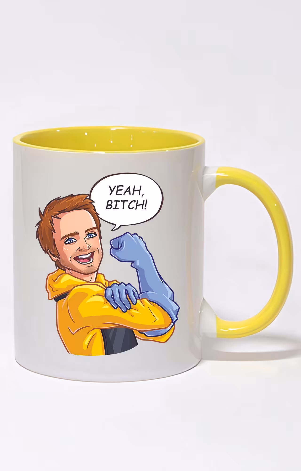 ماگ دسته و داخل رنگی طرح breaking bad کد 3542