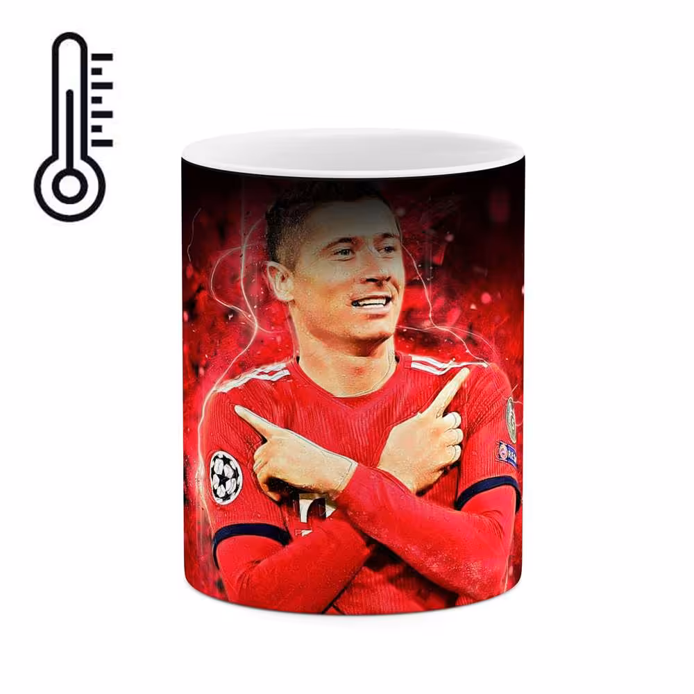 ماگ حرارتی طرح فوتبالیست Robert Lewandowski مدل mgph12904