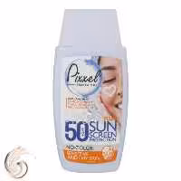 کرم ضد آفتاب بی‌رنگ پیکسل SPF50 مدل Sensitive، مناسب پوست‌های خشک و حساس، حجم 50 میلی‌لیتر