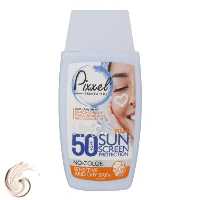 کرم ضد آفتاب بی‌رنگ پیکسل SPF50 مدل Sensitive، مناسب پوست‌های خشک و حساس، حجم 50 میلی‌لیتر