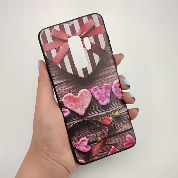 قاب گوشی Galaxy S9 Plus سامسونگ طرح LOVE قلب کد 70209