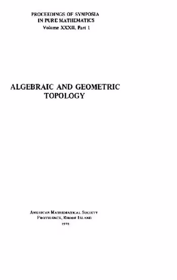 خرید و دانلود نسخه کامل کتاب Algebraic and geometric topology