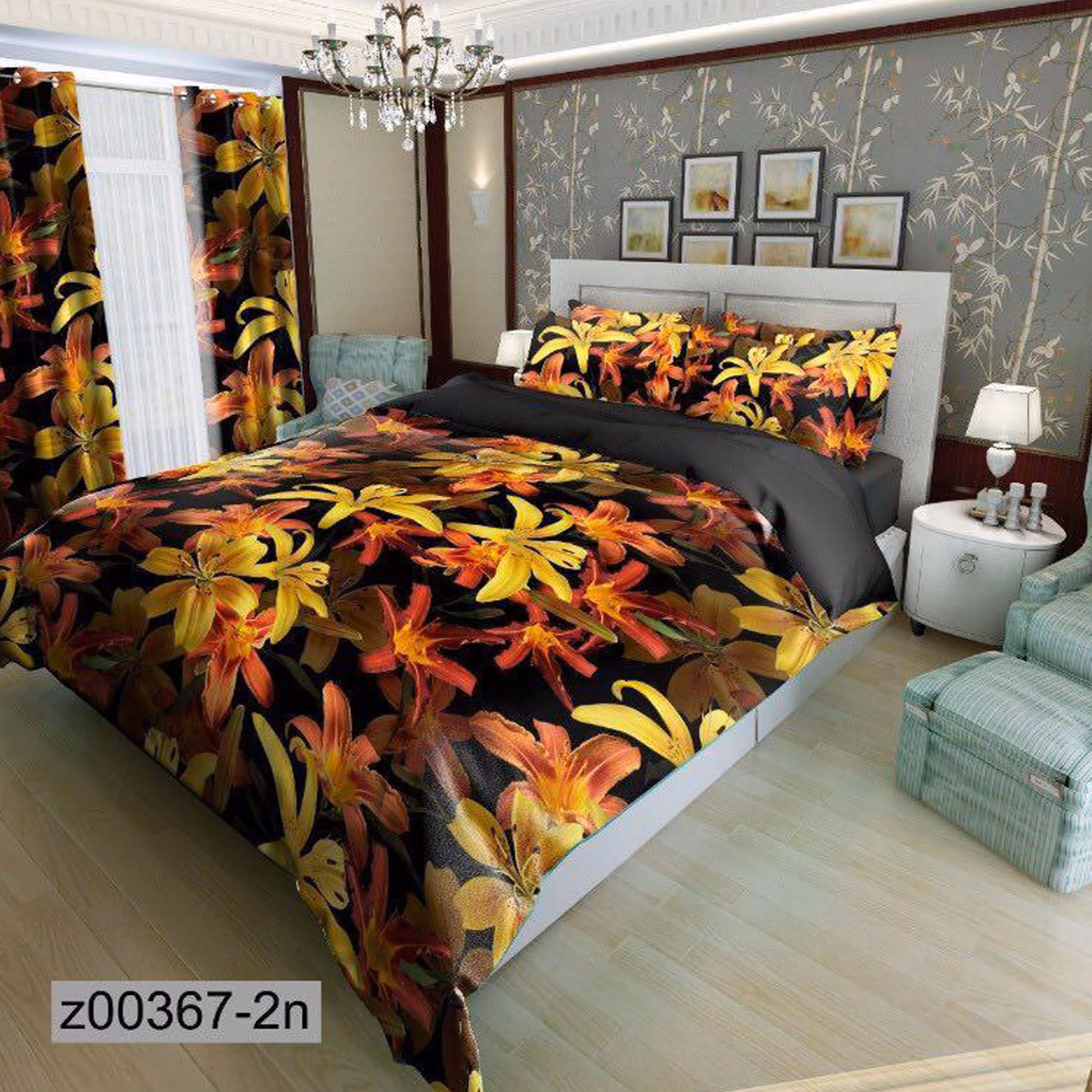 سرویس روتختی 2 نفره تنسل چاپی برندترک لند(Turk Land) z 367