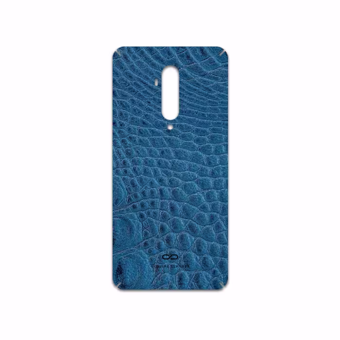 برچسب پوششی ماهوت مدل Blue-Crocodile-Leather مناسب برای گوشی موبایل وان پلاس 7T Pro