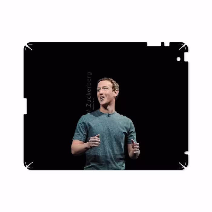 برچسب پوششی ماهوت مدل Mark Zuckerberg مناسب برای تبلت اپل iPad 2 2011 A1395