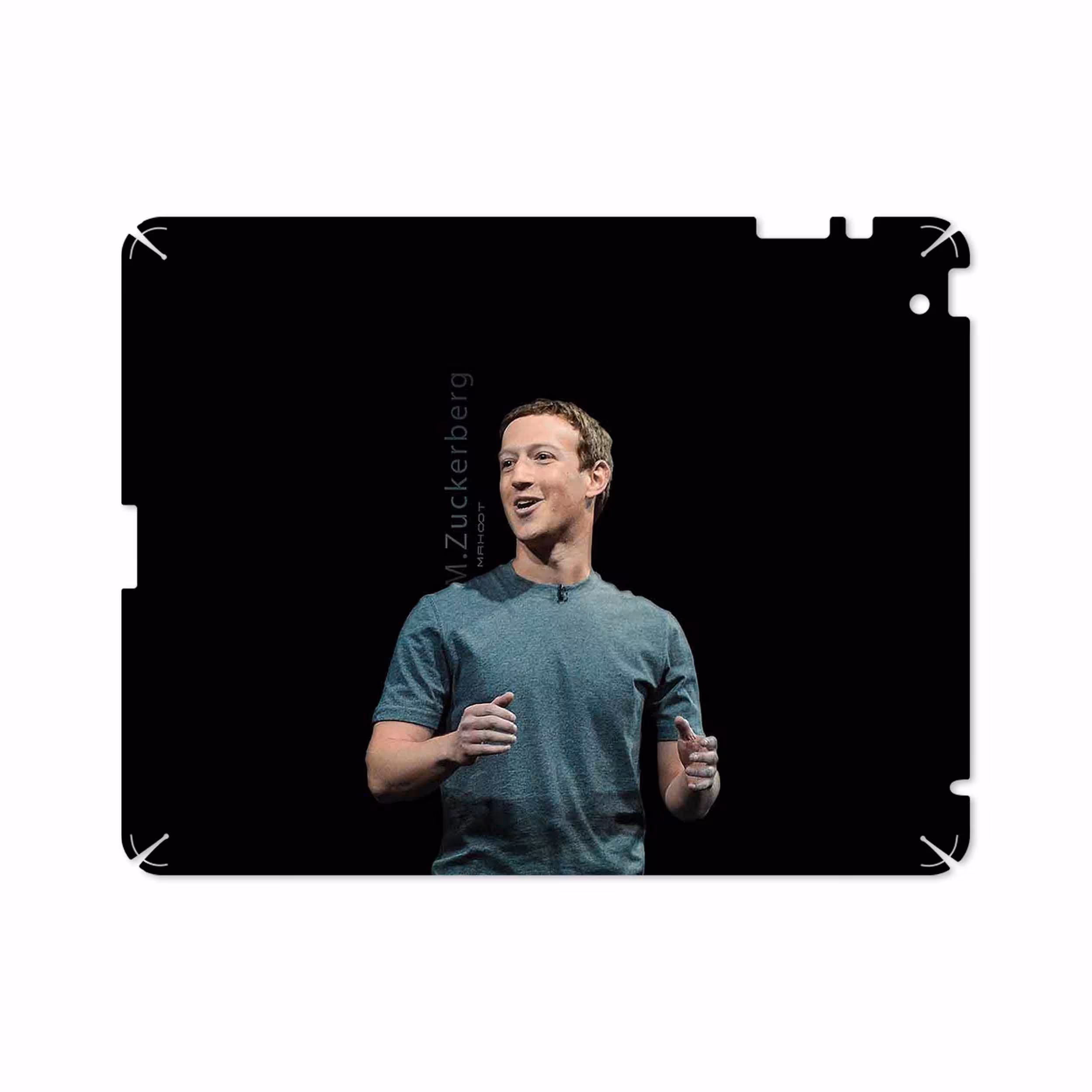 برچسب پوششی ماهوت مدل Mark Zuckerberg مناسب برای تبلت اپل iPad 2 2011 A1395
