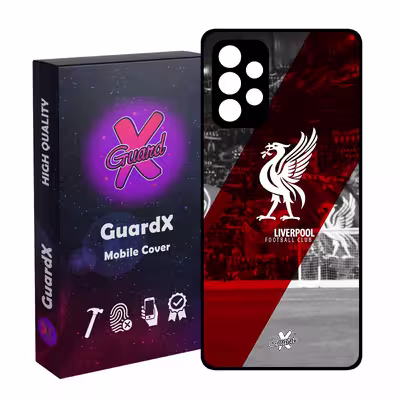 کاور گارد ایکس طرح Liverpool مدل Glass10045 مناسب برای گوشی موبایل سامسونگ Galaxy A32 4G