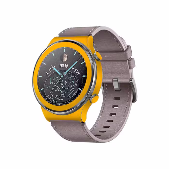 برچسب ماهوت طرح Matte Deep Mustard مناسب برای ساعت هوشمند هوآوی Watch GT 2 Pro