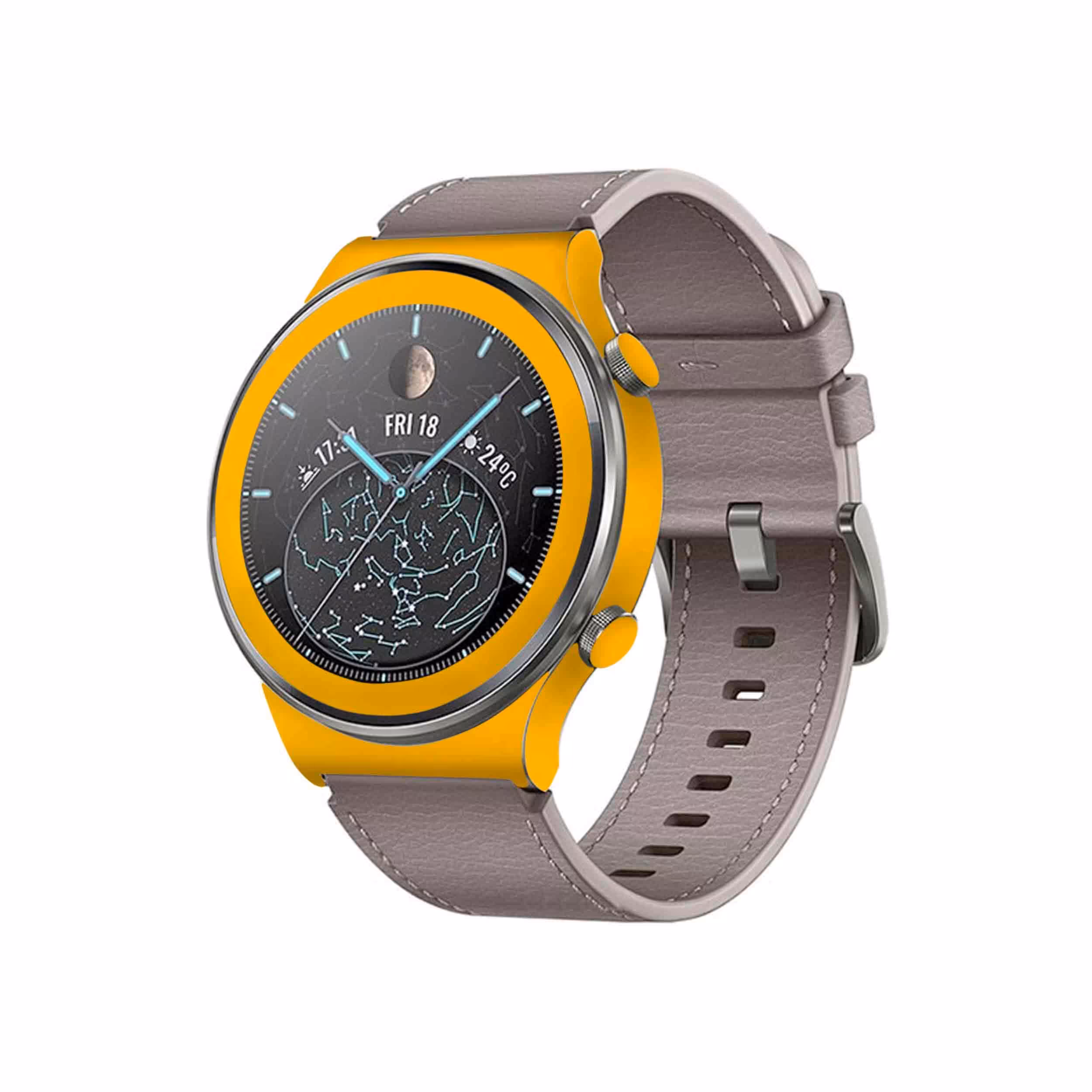 برچسب ماهوت طرح Matte Deep Mustard مناسب برای ساعت هوشمند هوآوی Watch GT 2 Pro