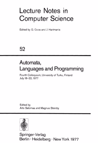 خرید و دانلود نسخه کامل کتاب Automata, Languages and Programming: Fourth Colloquium, University of Turku, Finland July 18–22, 1977